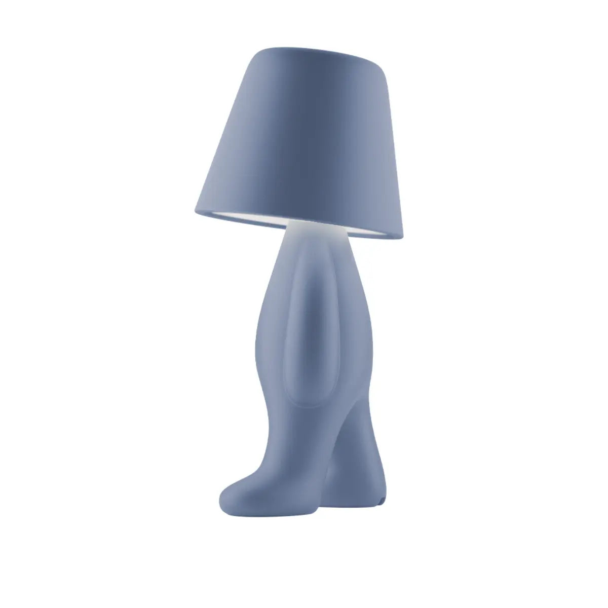 Lampada celeste a forma di personaggio in piedi con testa a forma di paralume Qeeboo vista profilo