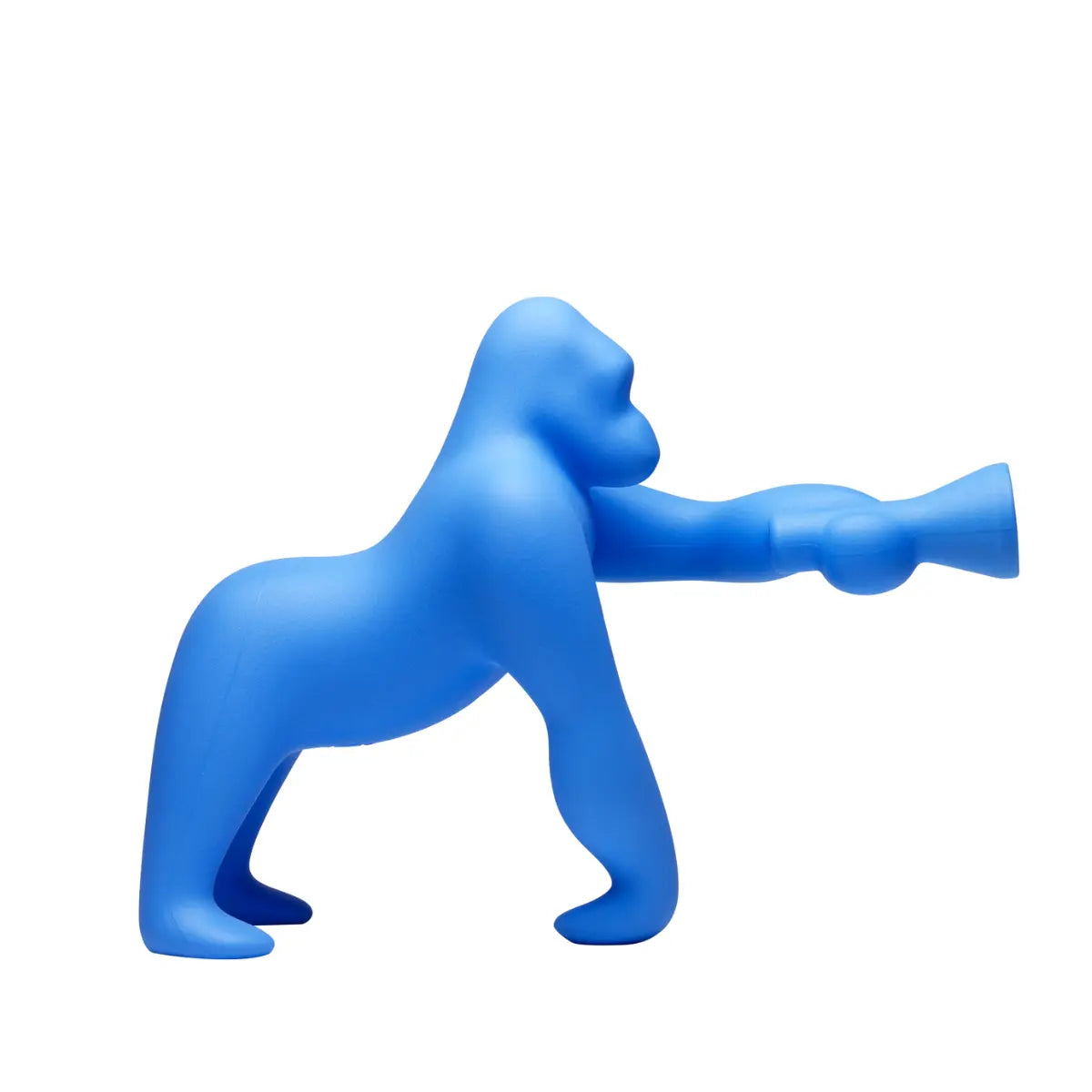 Lampada celeste a forma di King Kong con un braccio esteso che sorregge una torcia laterale