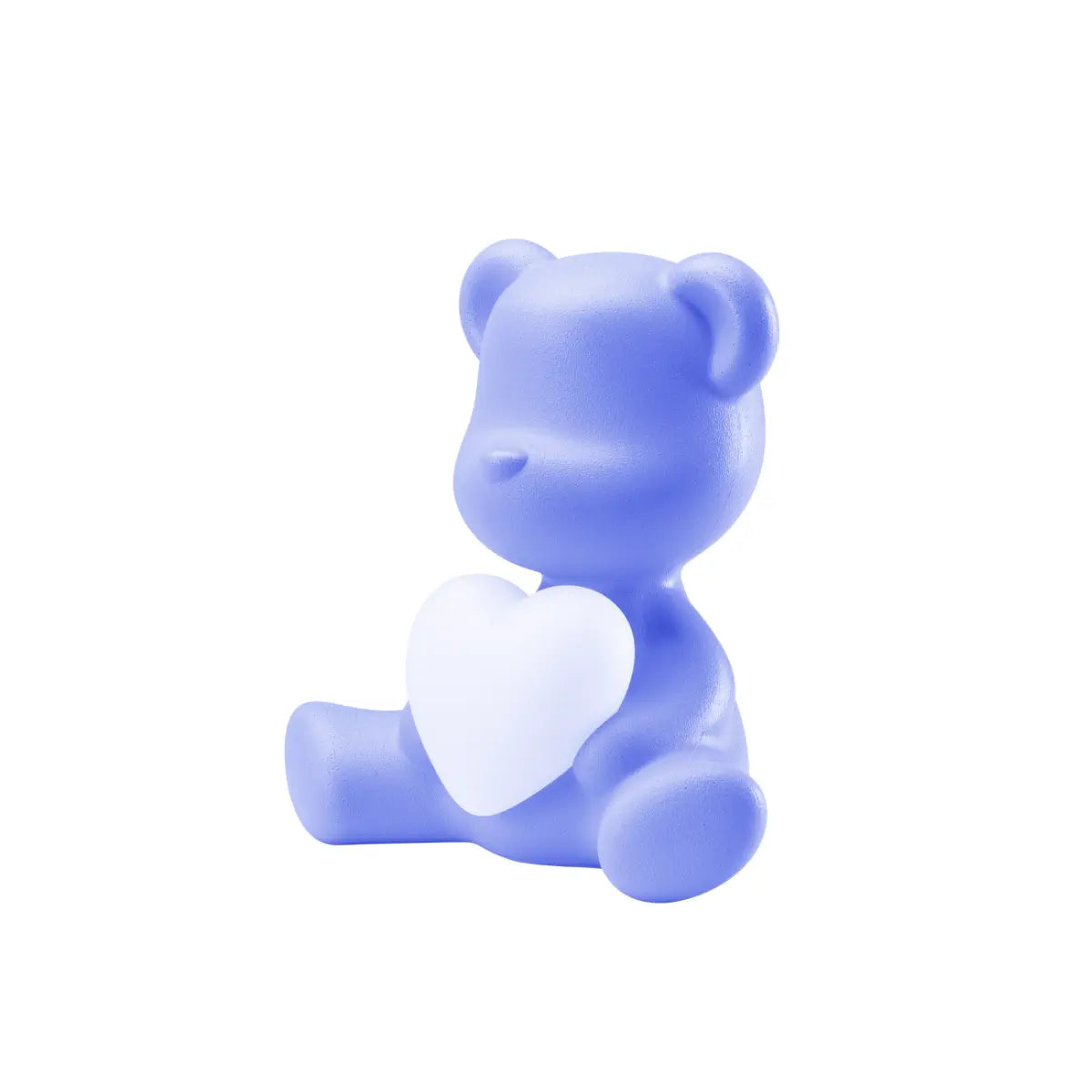 Lampada a forma di orsetto azzurro con un cuore luminoso tra le zampe
LampadaTeddyXSAzzurroProfilo