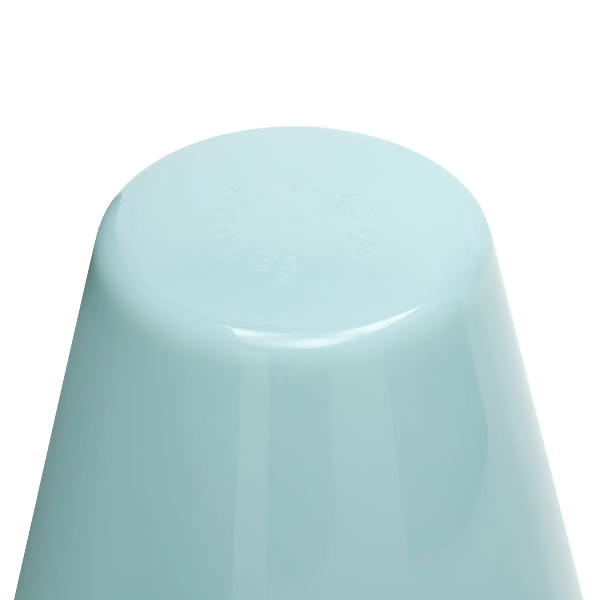 Dettaglio parte alta lampada da tavolo Ambiance di Fatboy lucida color azzurro pastello 