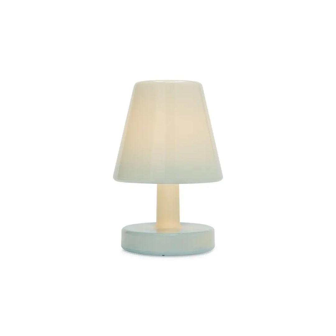 Lampada da tavolo Ambiance di Fatboy lucida color azzurro pastello da interno effetto acceso 