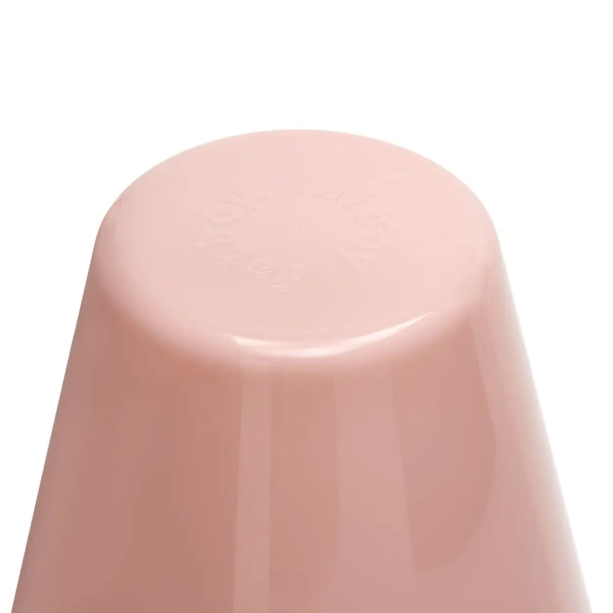 Dettaglio parte alta lampada da tavolo Ambiance di Fatboy lucida color rosa pastello da interno 