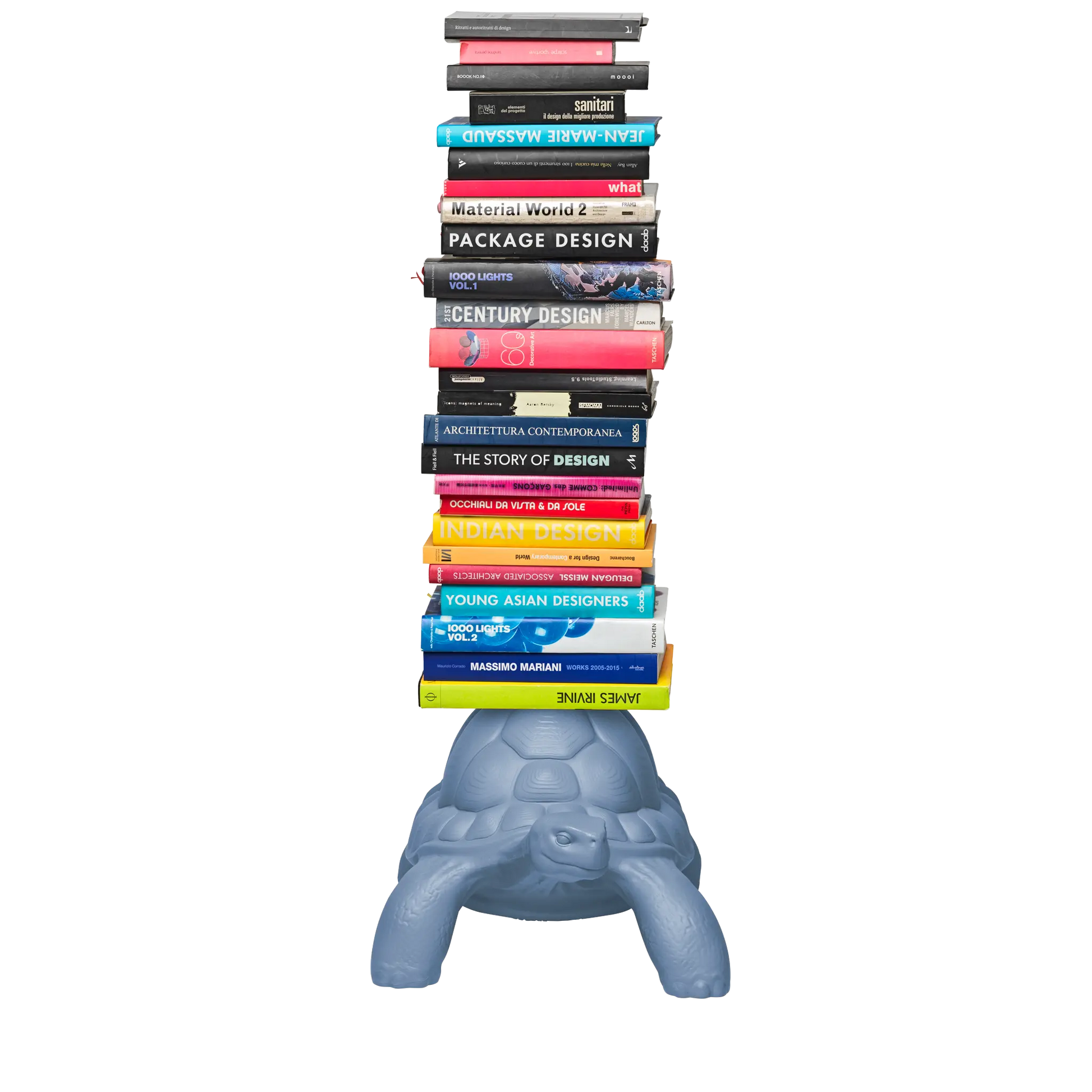 Libreria verticale con base a forma di tartaruga Qeeboo visione frontale