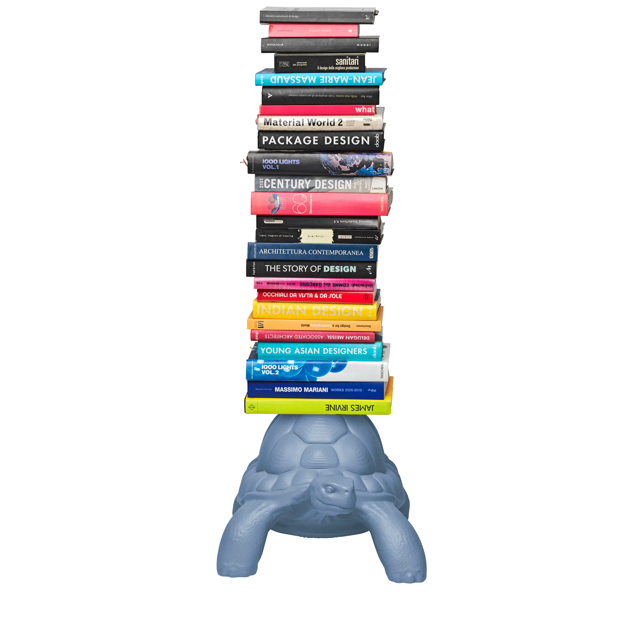 Libreria verticale con base a forma di tartaruga Qeeboo visione frontale