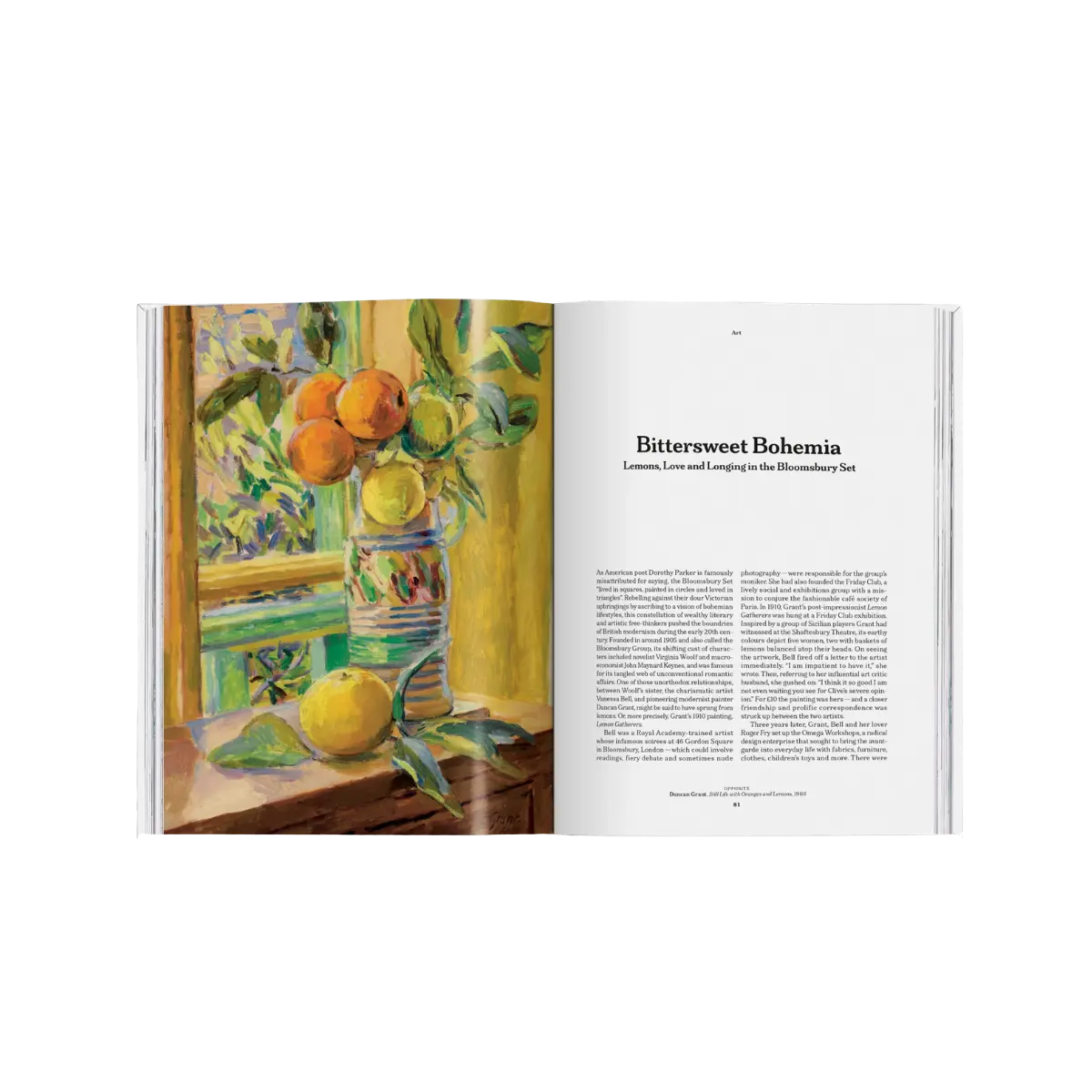 Pagine interne libro limone con quadro con soggetto il limone. Sfondo bianco