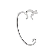 Minou, il gancio portaborse di Alessi a forma di gatto. Intermente fatto in acciaio inox 18/10. Sfondo bianco 