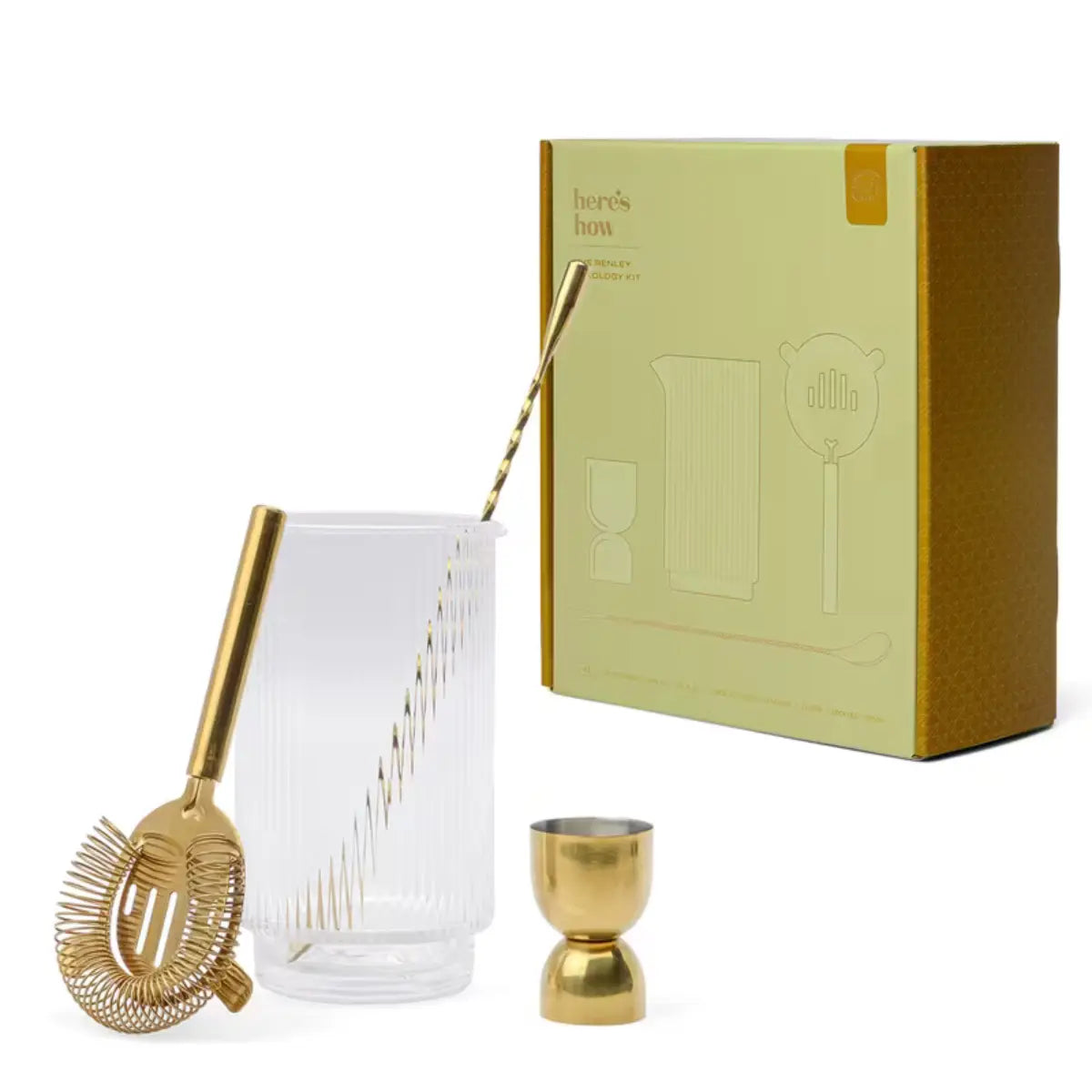 Renley Mixology Kit con accessori cocktail dorati