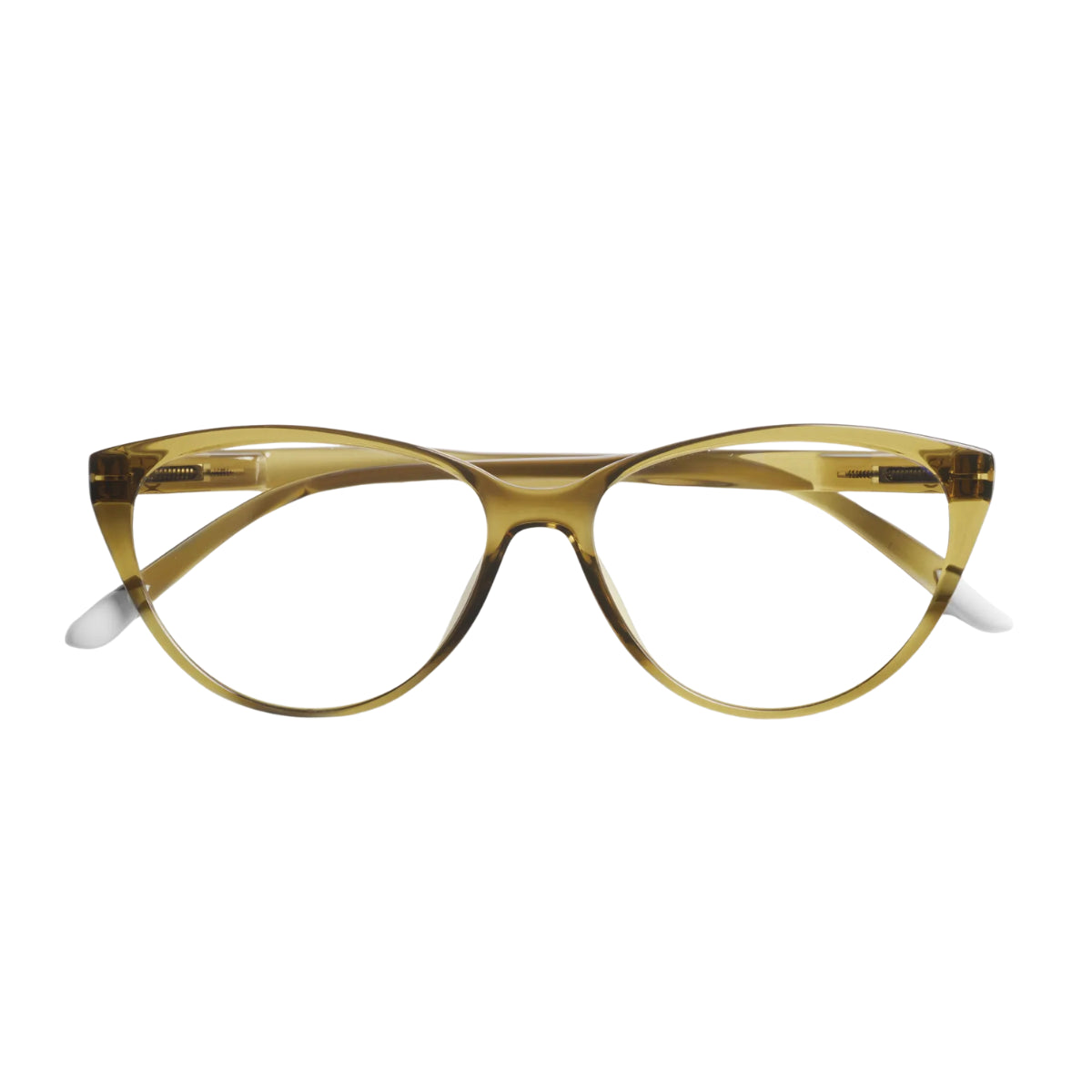 Occhiale da lettura protezione luci blu montatura verde matcha lucida. Sfondo bianco