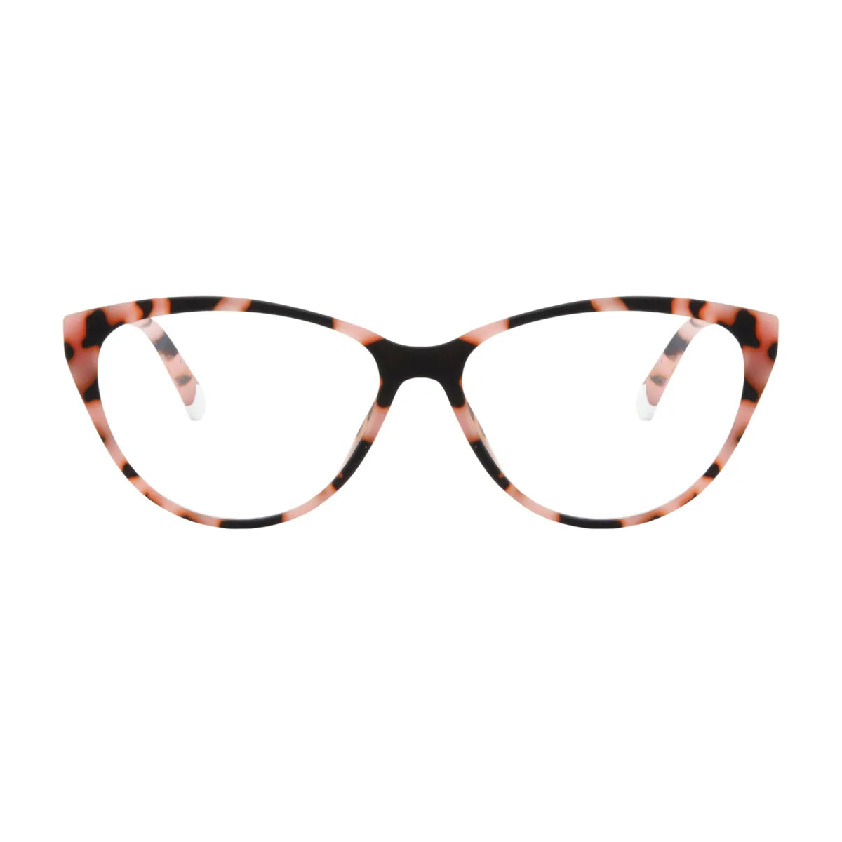 Occhiale da lettura  protezione luci blu montatura rosa tortoise opaca. Sfondo bianco