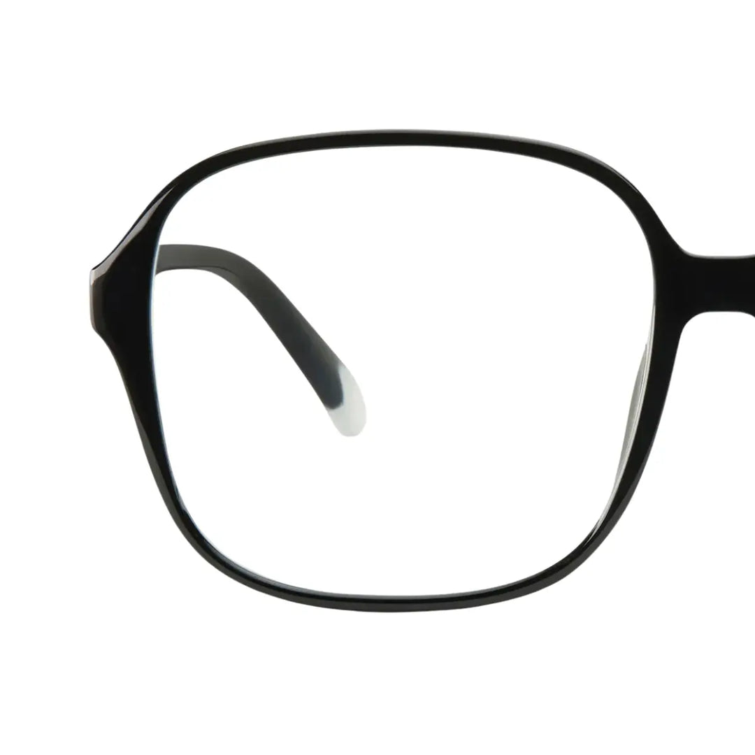 Occhiale da lettura protezione luci blu montatura nero lucido. Sfondo bianco