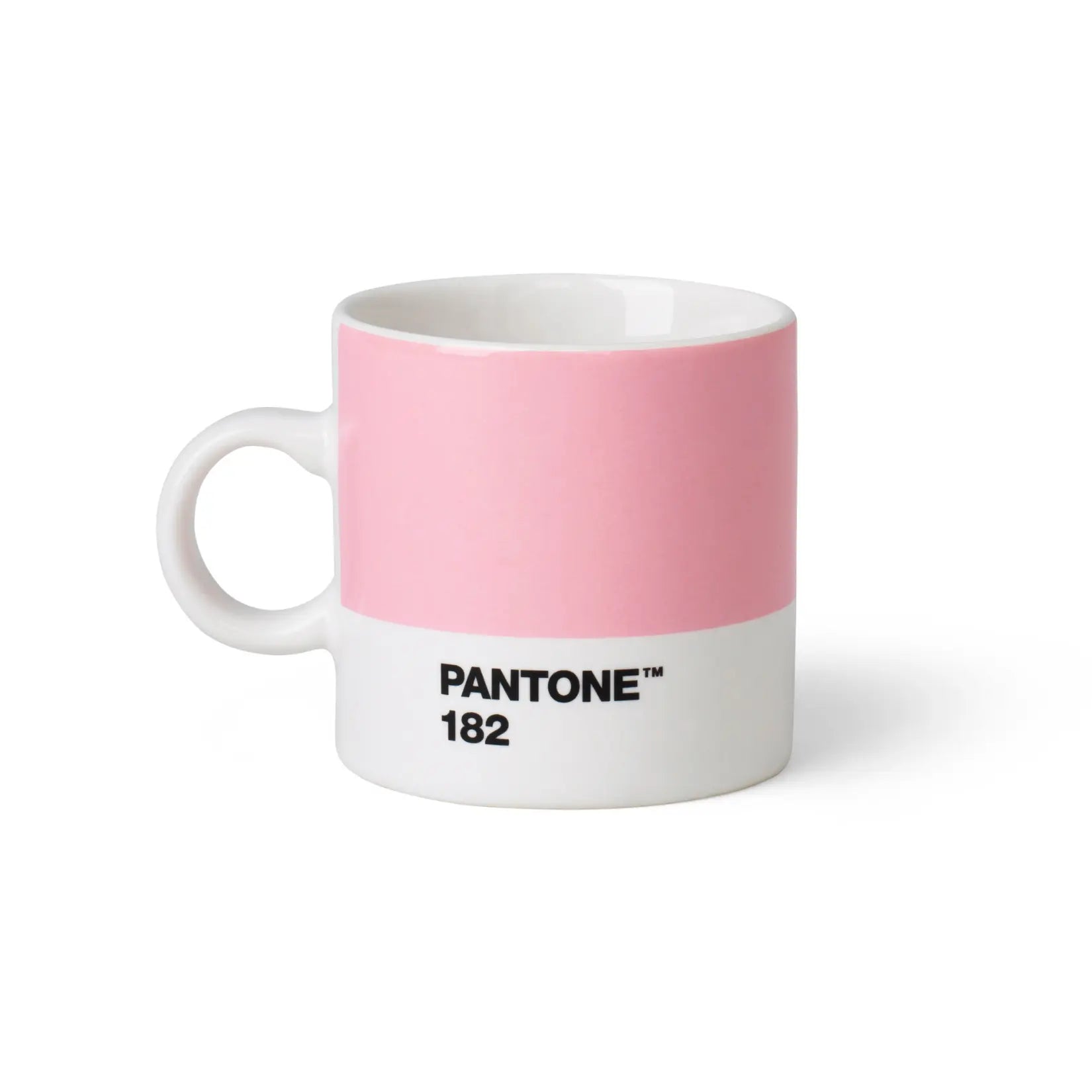 Tazza da caffè espresso Pantone Rosa in ceramica con ansa per sorreggerla.
