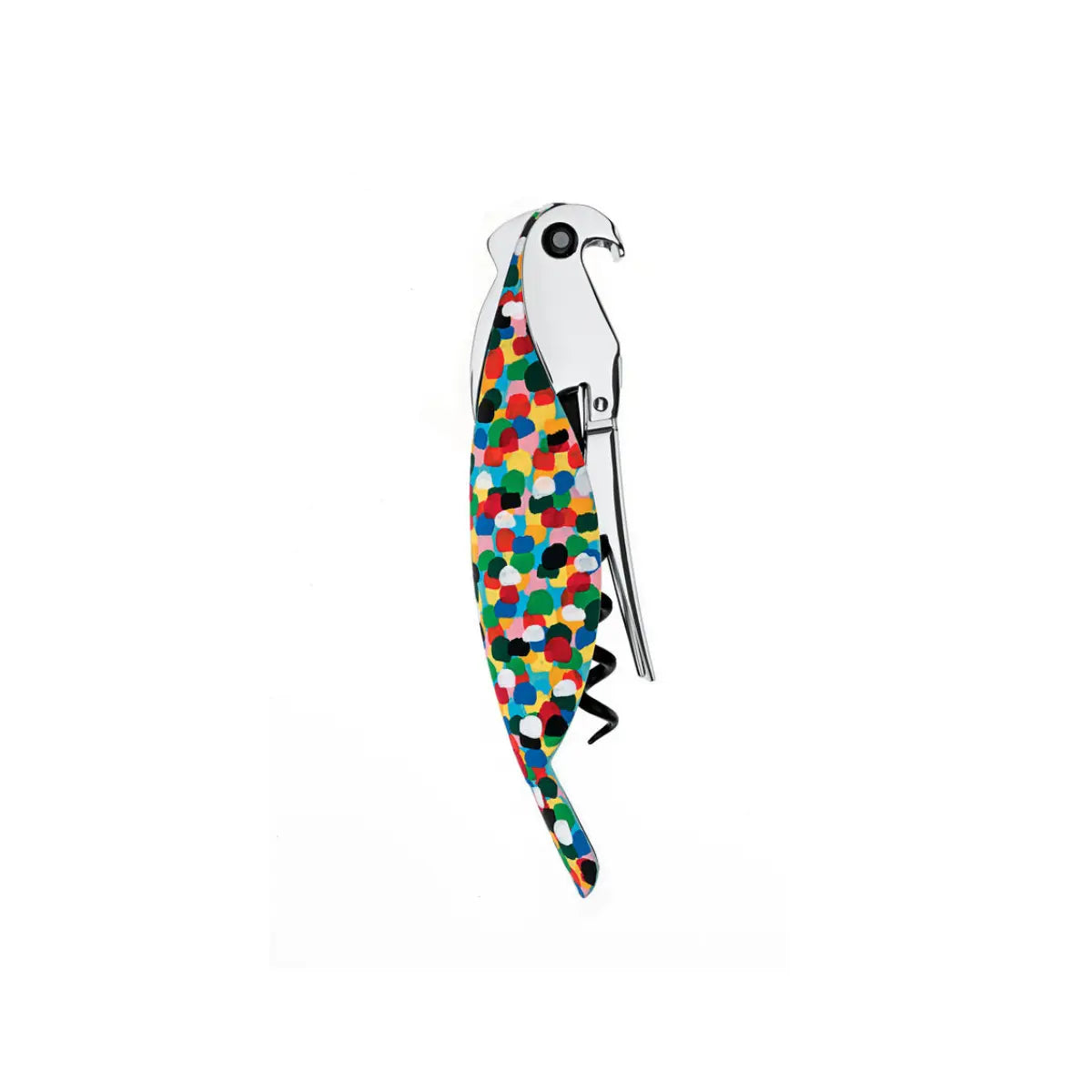 Cavatappi Parrot a forma di pappagallo multicolore di Alessi