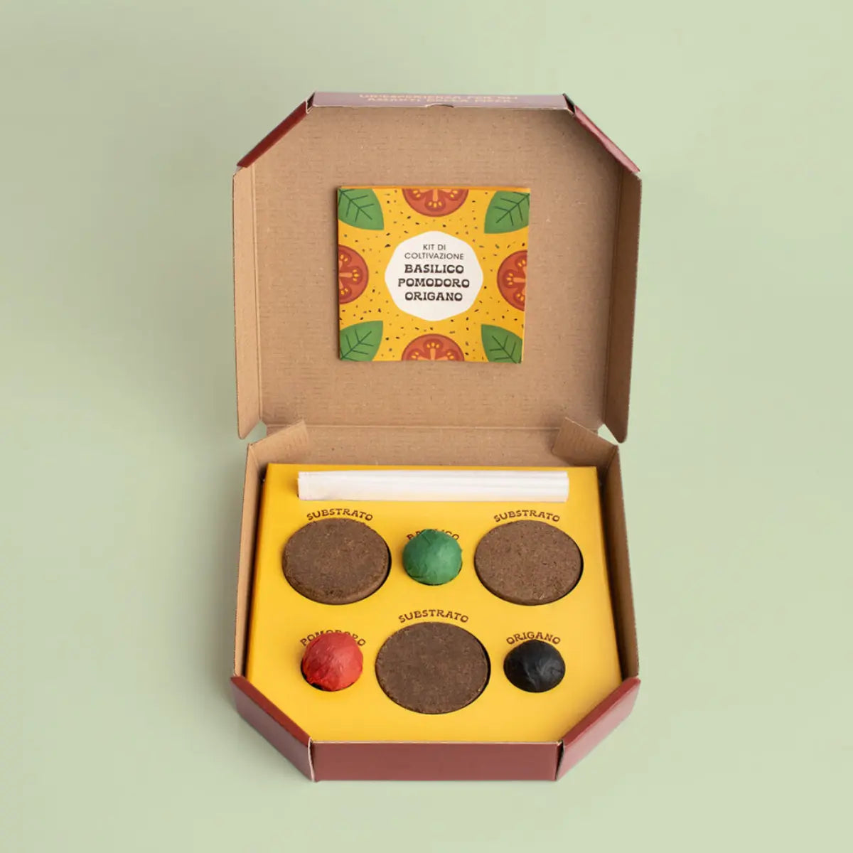 Contenuto kit di autocoltivazione della pizza: 3 bombe con semi delle spezie e 3 substrato 