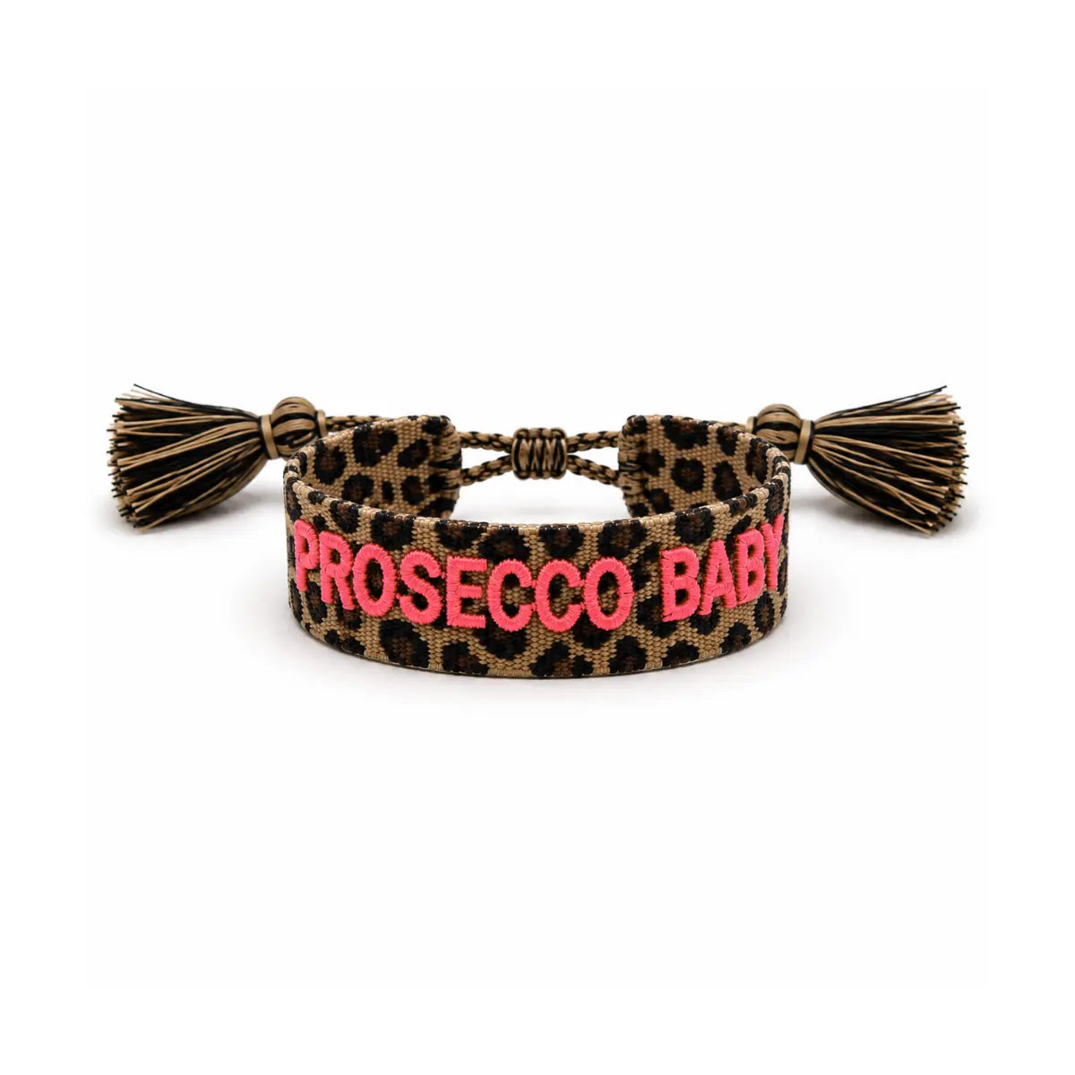 Braccialetto in tessuto con scritta Prosecco Baby