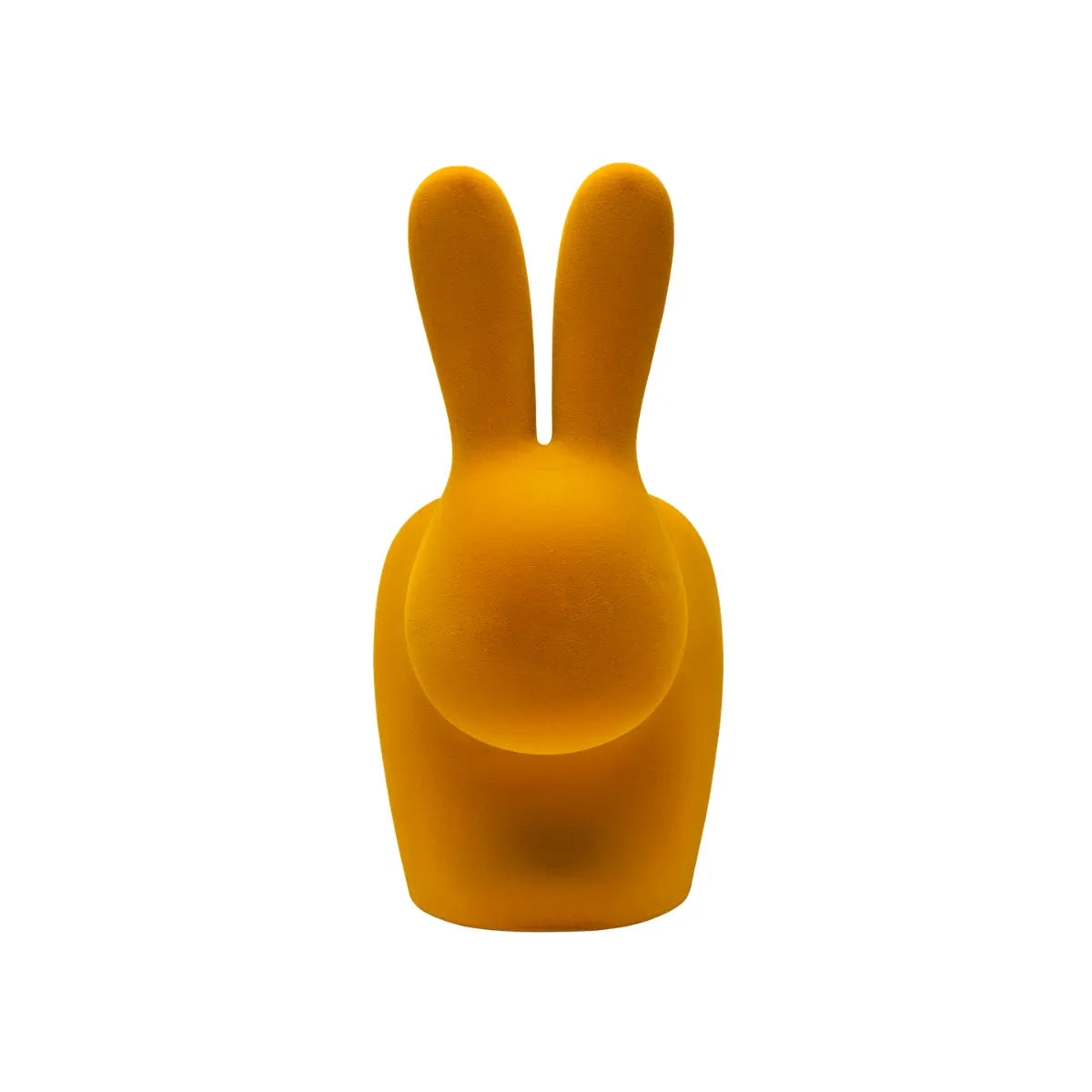 Seduta a forma di coniglio in velluto oro