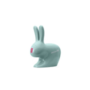 Rabbit XS Fiat 500 Limited Edition Qeeboo color acquamarina con finitura metallizzata, design Stefano Giovannoni