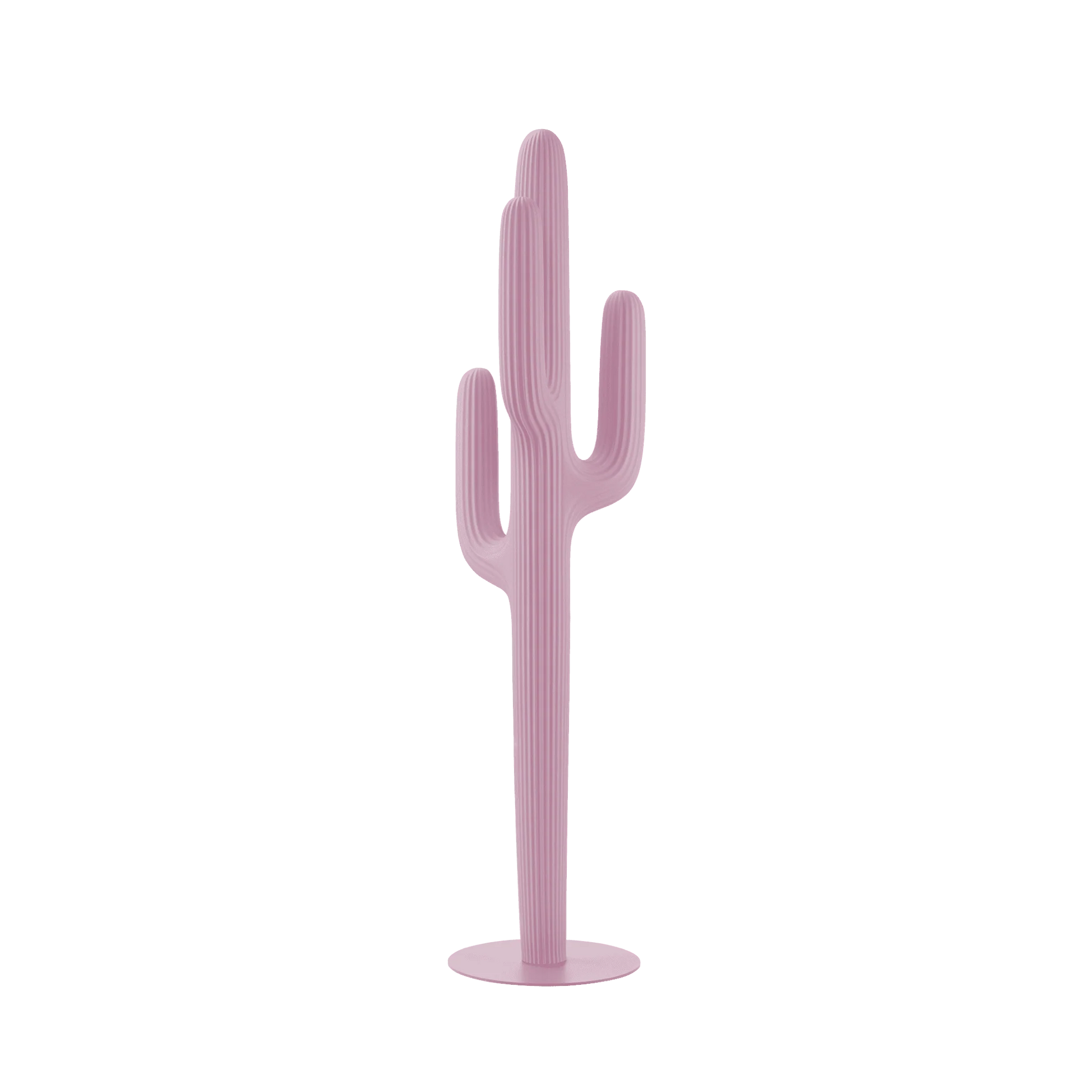 Oggetto di design o appendiabiti a forma di cactus color rosa