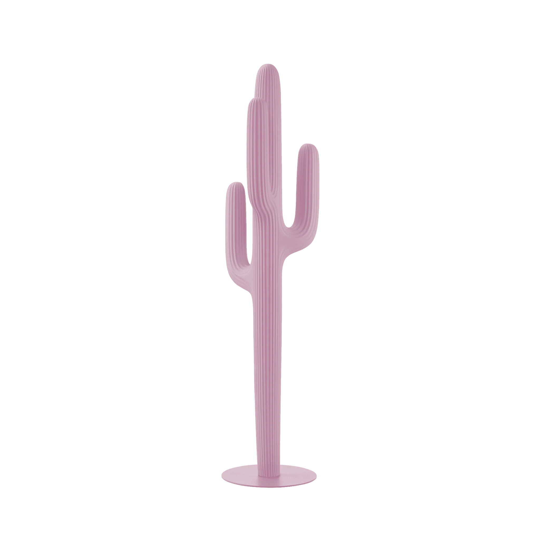 Oggetto di design o appendiabiti a forma di cactus color rosa