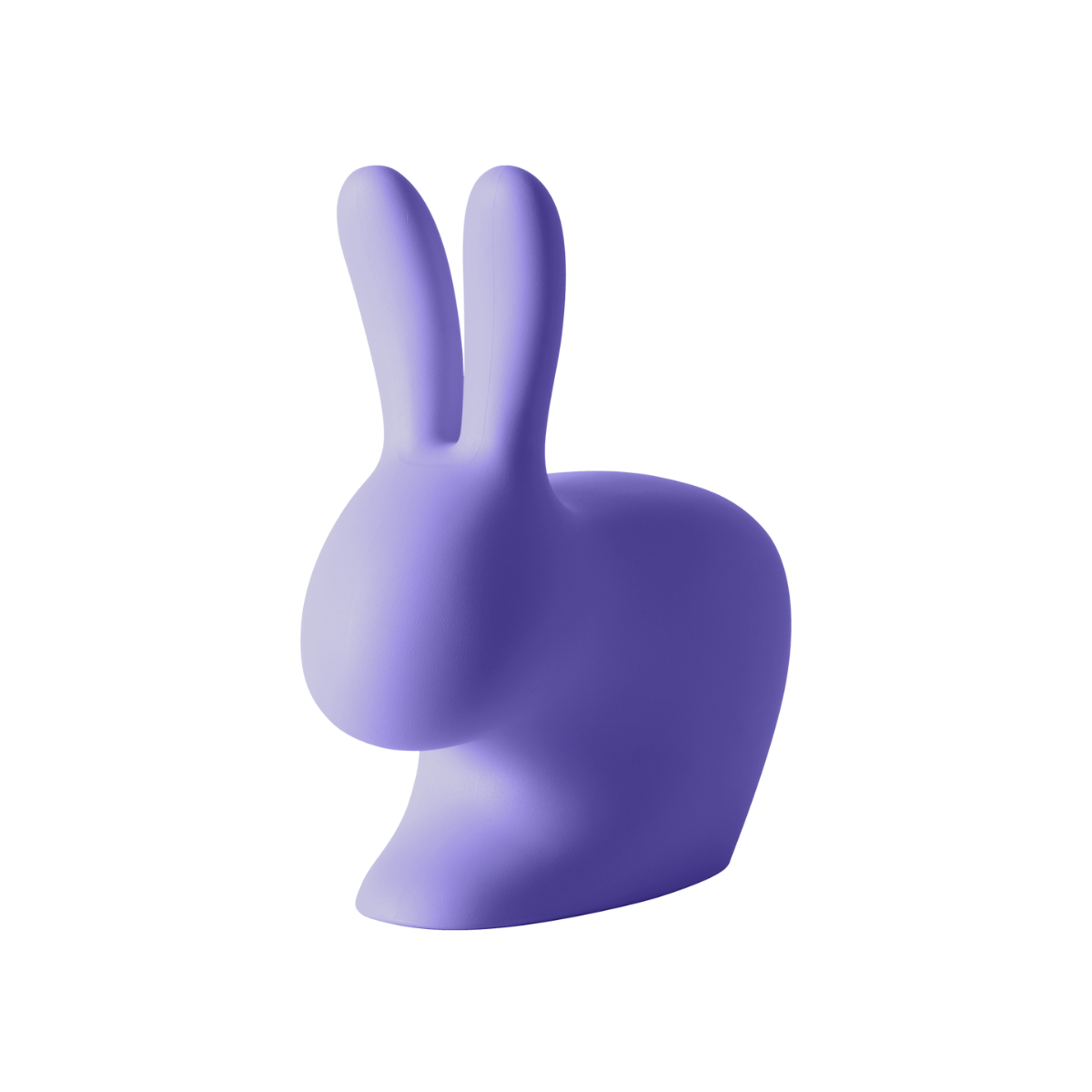 seduta rabbit blu violaceo di qeeboo su sfondo bianco 