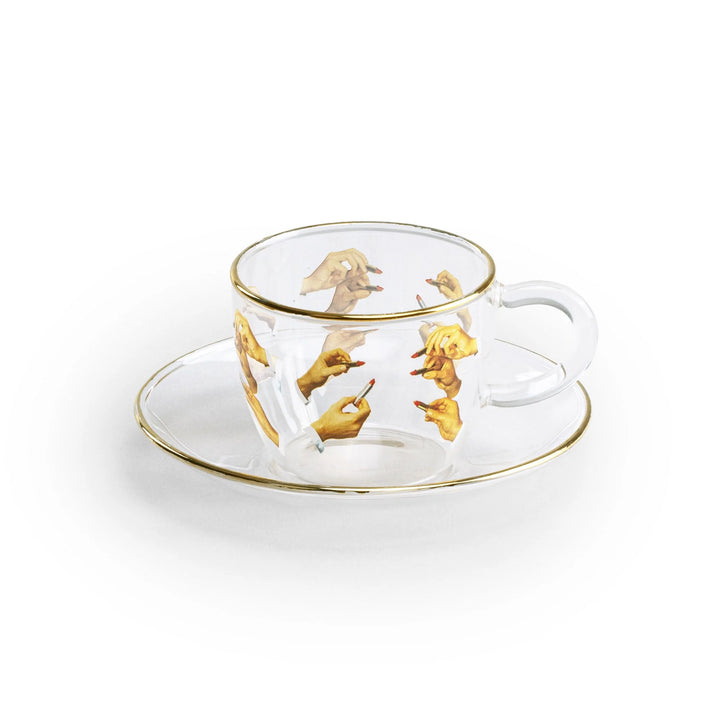 Set da Caffè in vetro Lipstck Toiletpaper Seletti