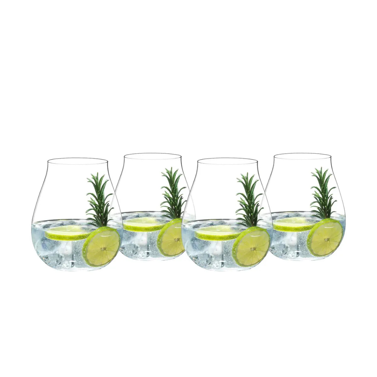 Set di quattro bicchieri da gin