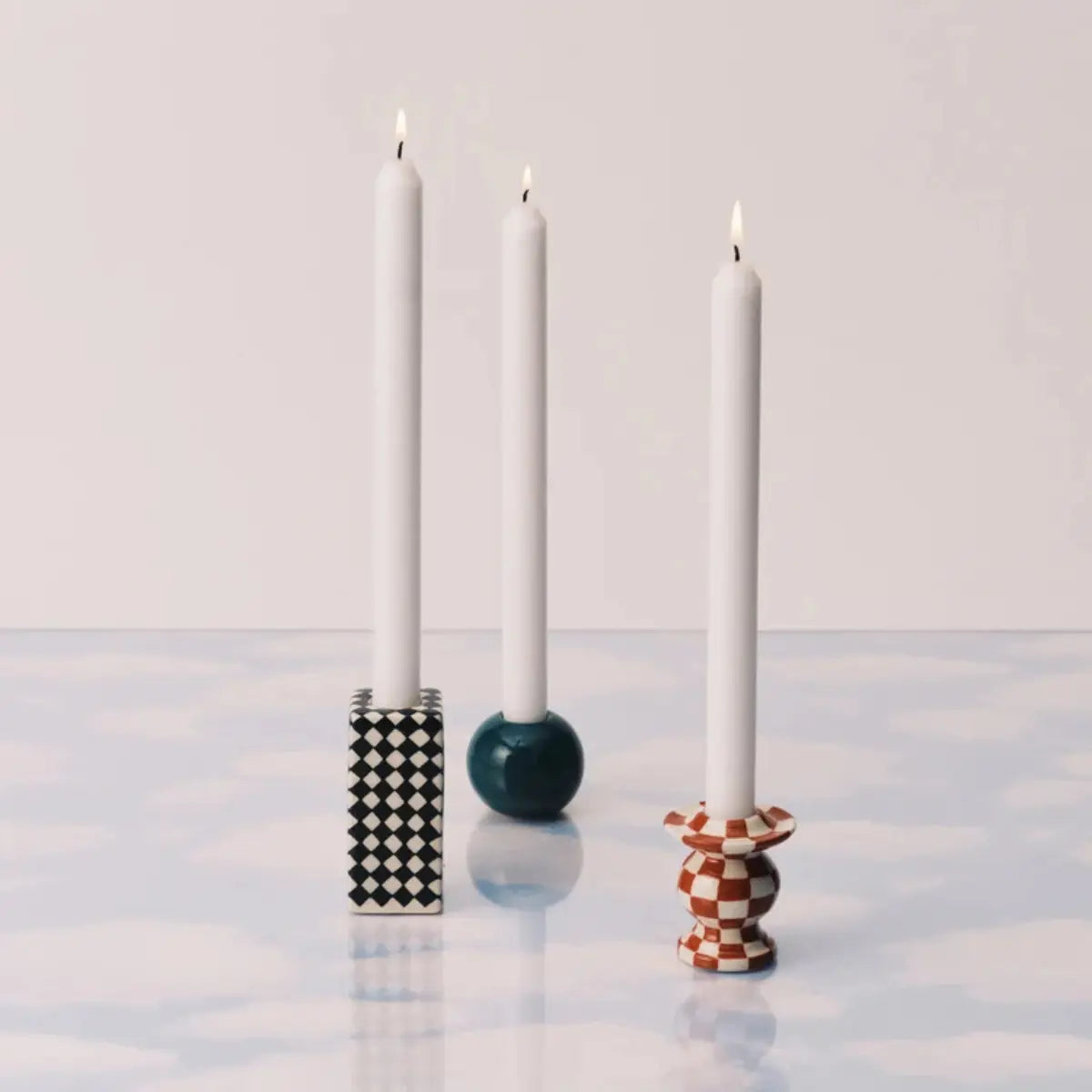 Set di 3 portacandele Scacchiera Les Objets Mouleversants in ceramica – Wouters & Hendrix x Serax