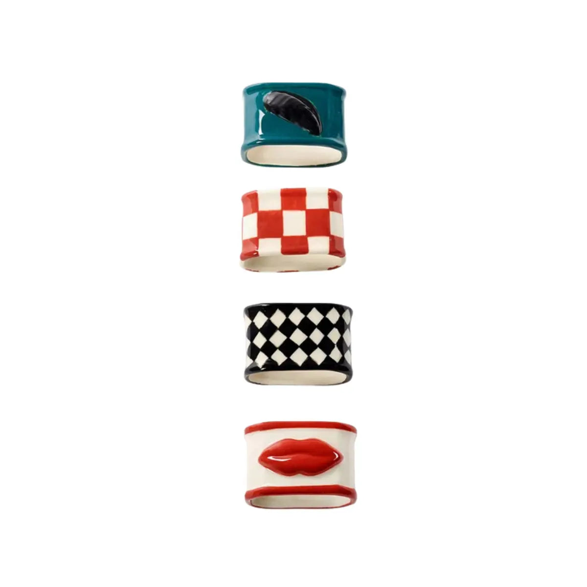 Set di 4 portatovaglioli Les Objets Mouleversants in ceramica – Wouters & Hendrix x Serax