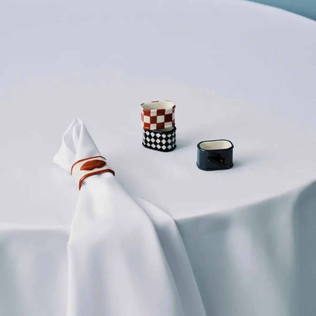 Set di 4 portatovaglioli Les Objets Mouleversants in ceramica – Wouters & Hendrix x Serax