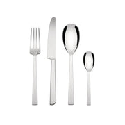 Set di posate in argento composti da coltello, forchetta, cucchiaio e cucchiaino 