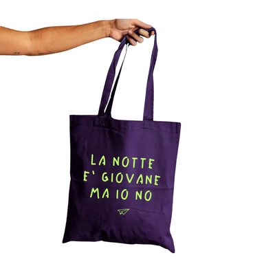 Shopper "La notte è giovane ma io no" Linea Daria