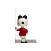Fermalibri di Snoopy in piedi con maglietta rossa Joe Cool e occhiali neri 