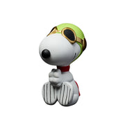 Snoopy Aviator piccolo, colore bianco con occhialoni, cuffia e sciarpa. Sfondo bianco