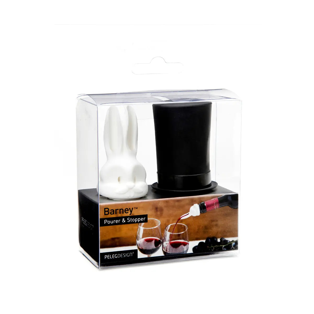 Barney versatore e tappo a forma di coniglio 