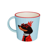 Tazza con manico in R-Pet con disegno con cane
