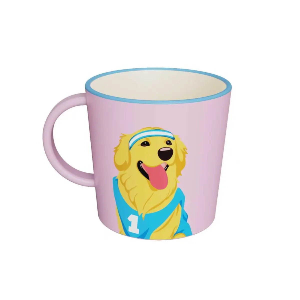 Tazza con manico in R-Pet con disegno con cane