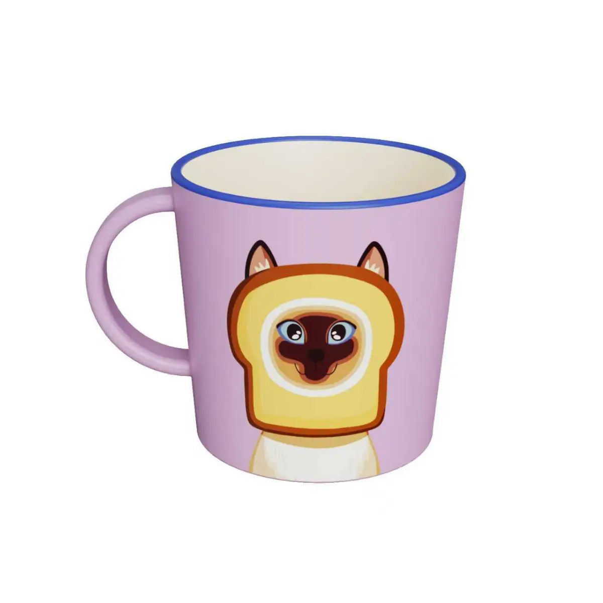 Tazza con manico in R-Pet con disegno con gatto