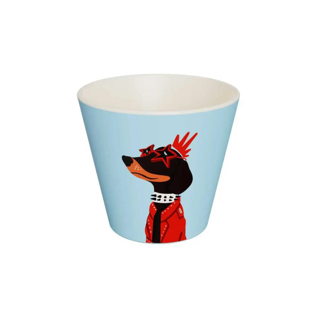 Tazzina per espresso in R-Pet con rappresentato un cane 
