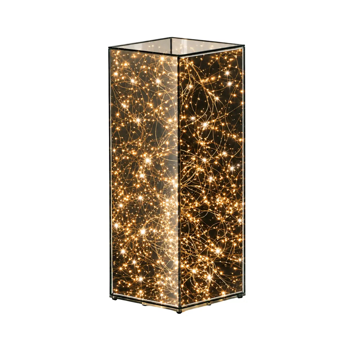Teca Cubo LED luminosa grigia H 70 cm