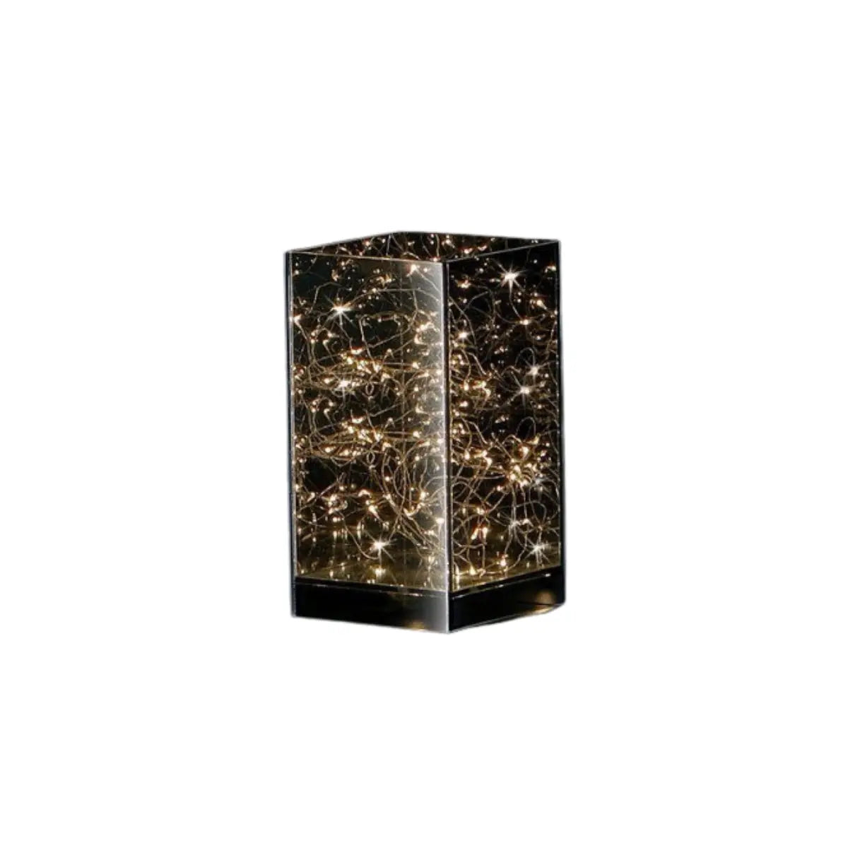 Teca in vetro aperta h 24 cm con luci led per decorare la tua casa 