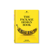 Libro The Package Design Book con copertina gialla, scritte nere e immagine di una banana. Sfondo bianco