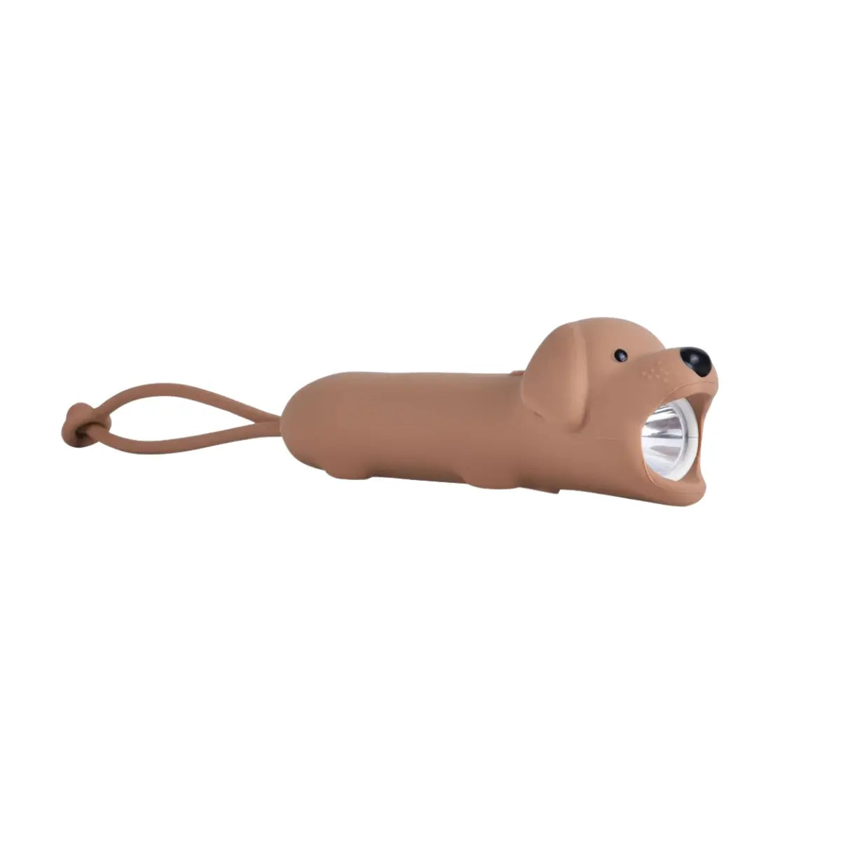 Torcia Bassotto con luce in bocca e gancio in silicone