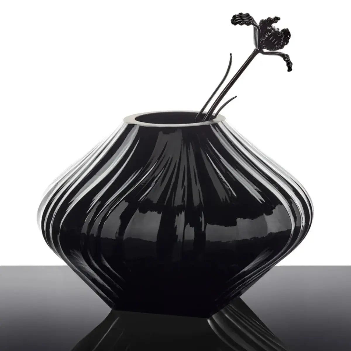 Fiore Tulipano nero Josephine in vetro borosilicato – Kris Van Assche x Serax