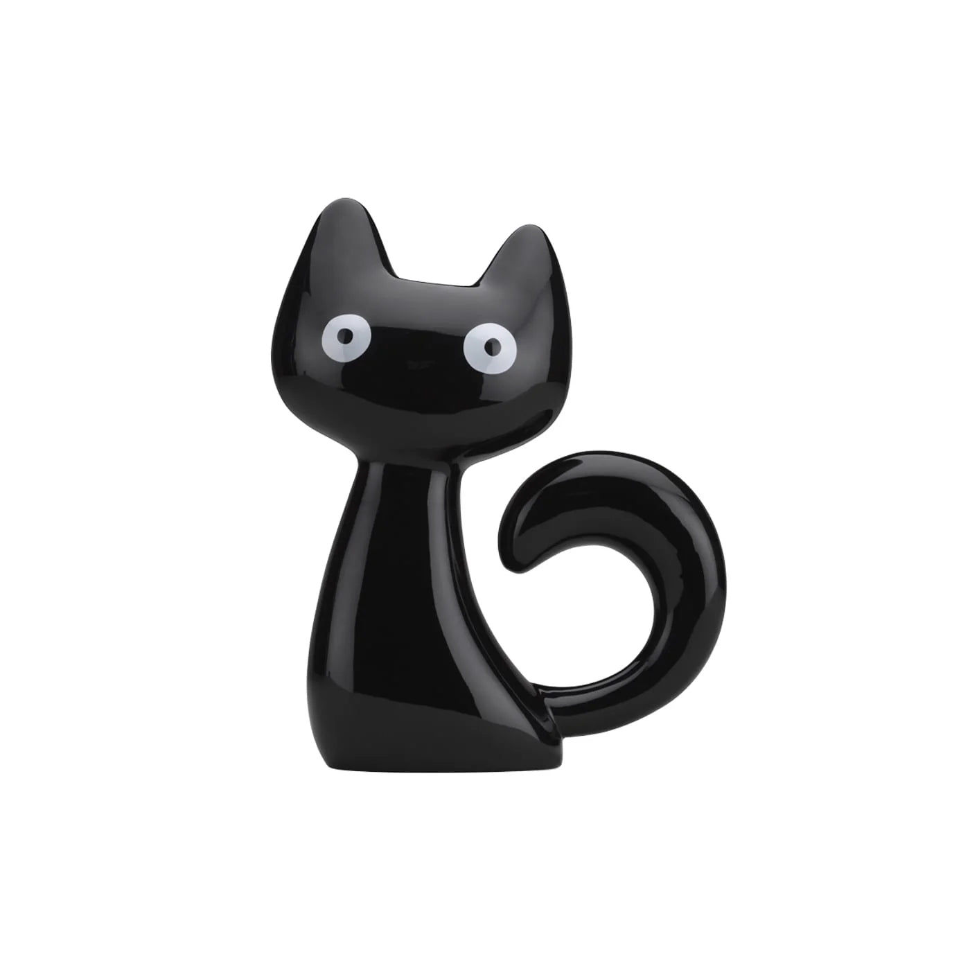 Vaso in ceramica a forma di gatto nero Qeeboo 