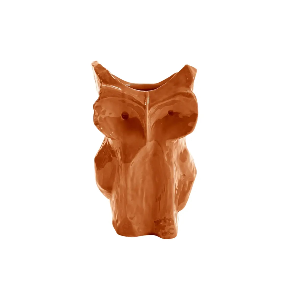 Vaso Gufo S After Midnight arancione in terracotta dipinta a mano – Marni x Serax