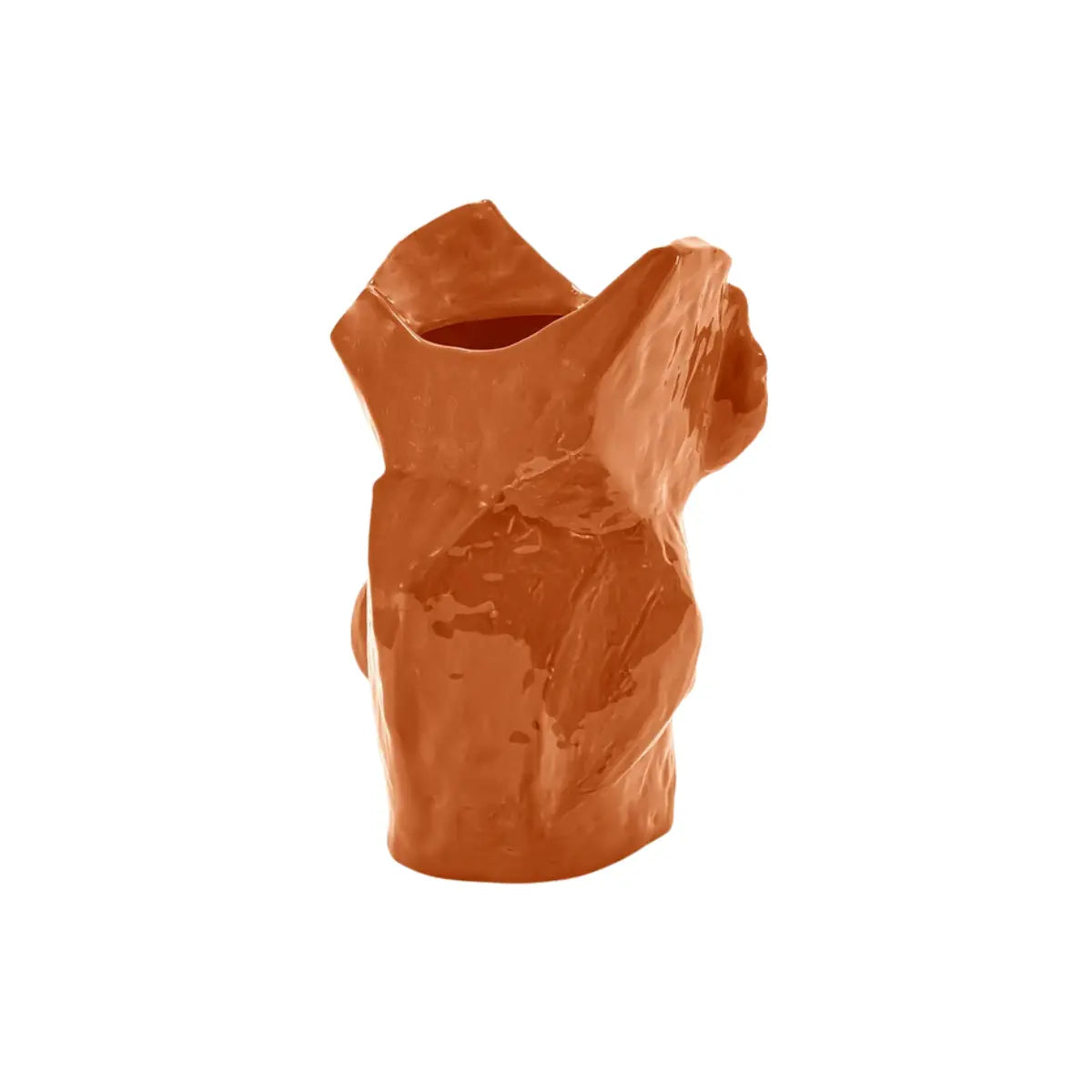 Vaso Gufo S After Midnight arancione in terracotta dipinta a mano – Marni x Serax