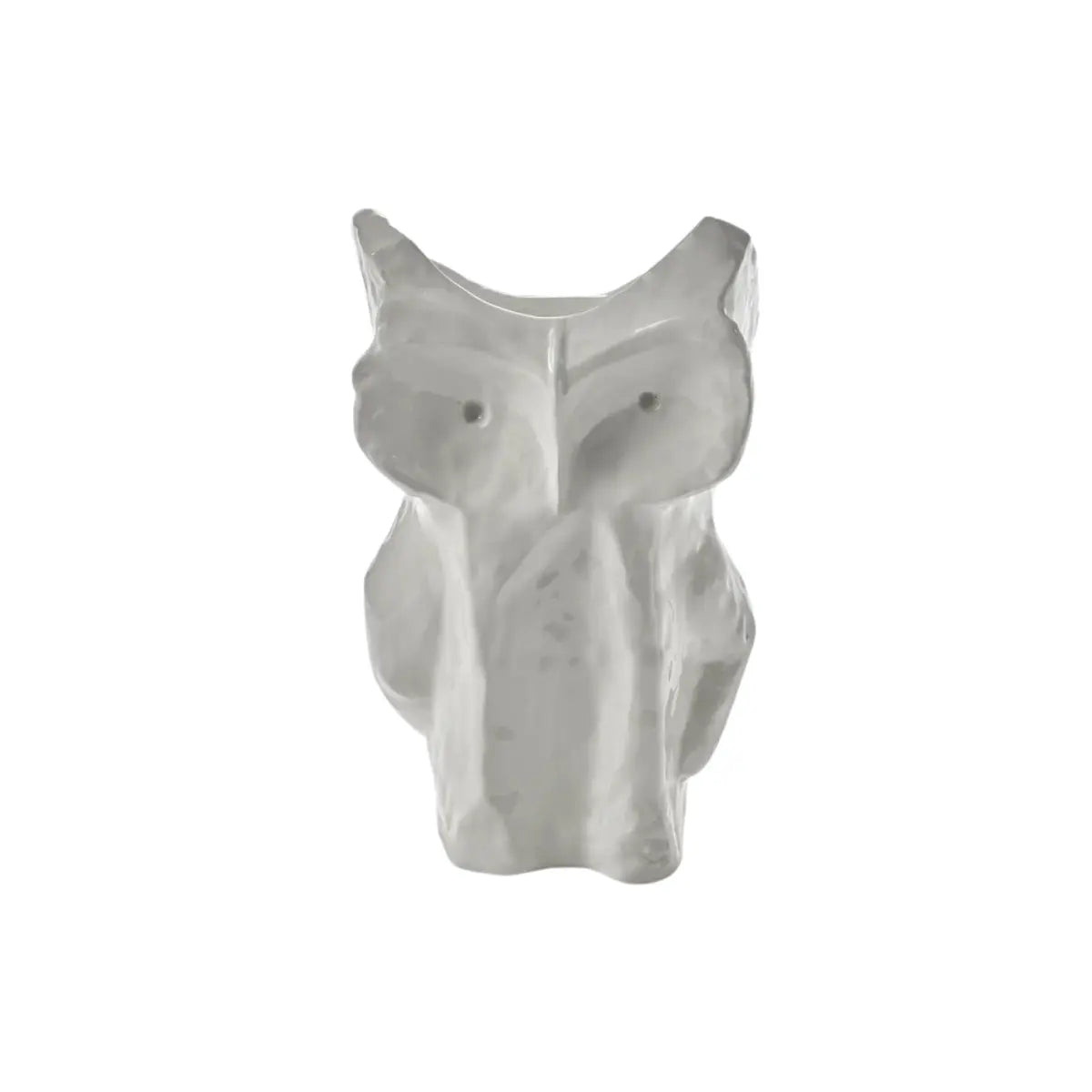 Vaso Gufo S After Midnight bianco in terracotta dipinta a mano – Marni x Serax