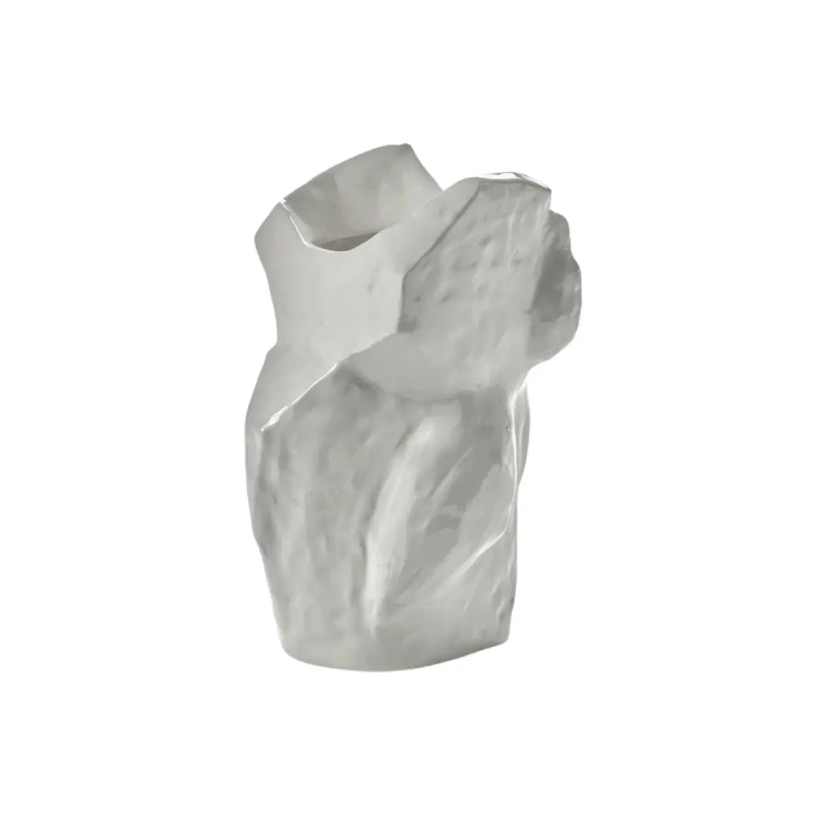 Vaso Gufo S After Midnight bianco in terracotta dipinta a mano – Marni x Serax