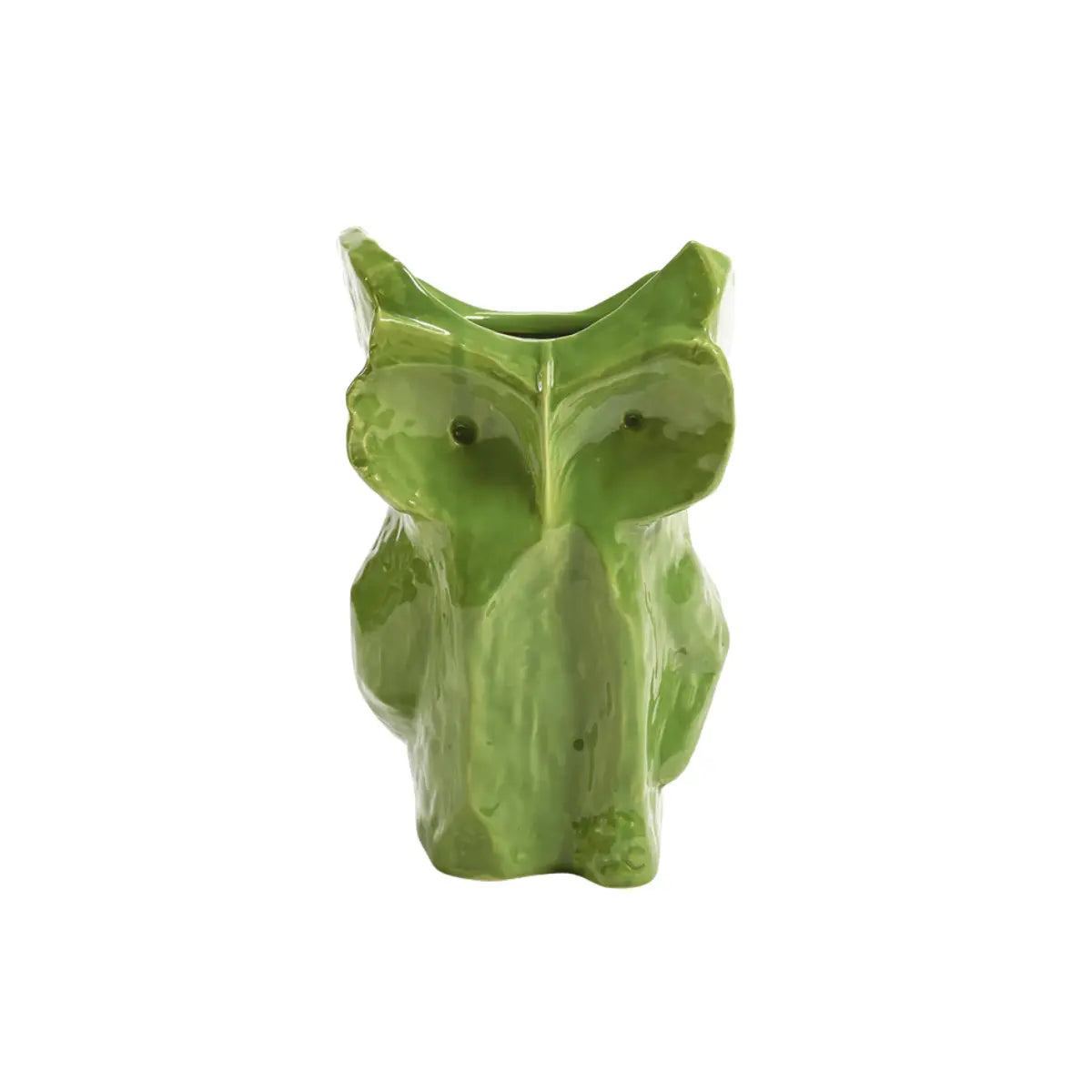 Vaso Gufo S After Midnight verde in terracotta dipinta a mano – Marni x Serax