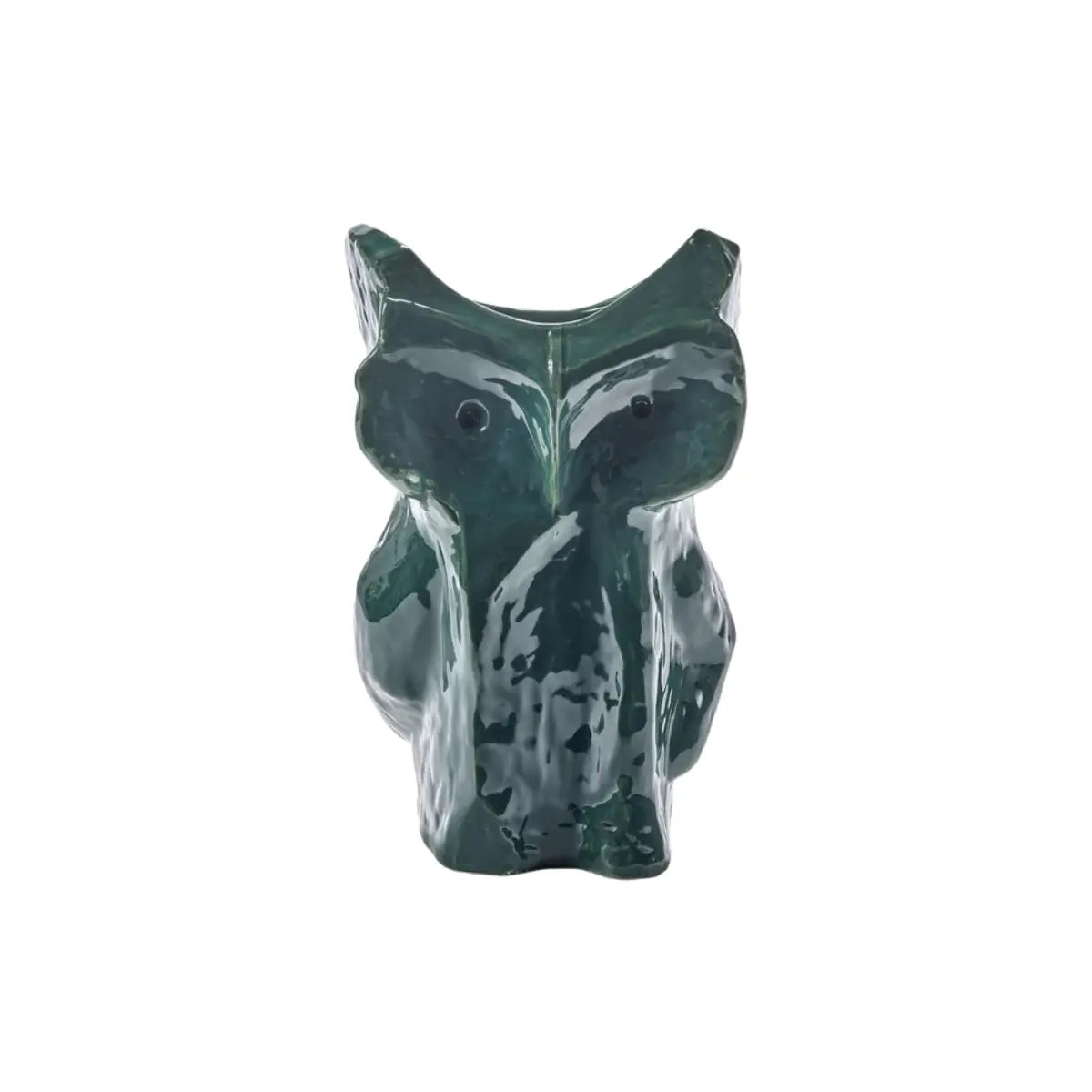 Vaso Gufo S After Midnight verde scuro in terracotta dipinta a mano – Marni x Serax