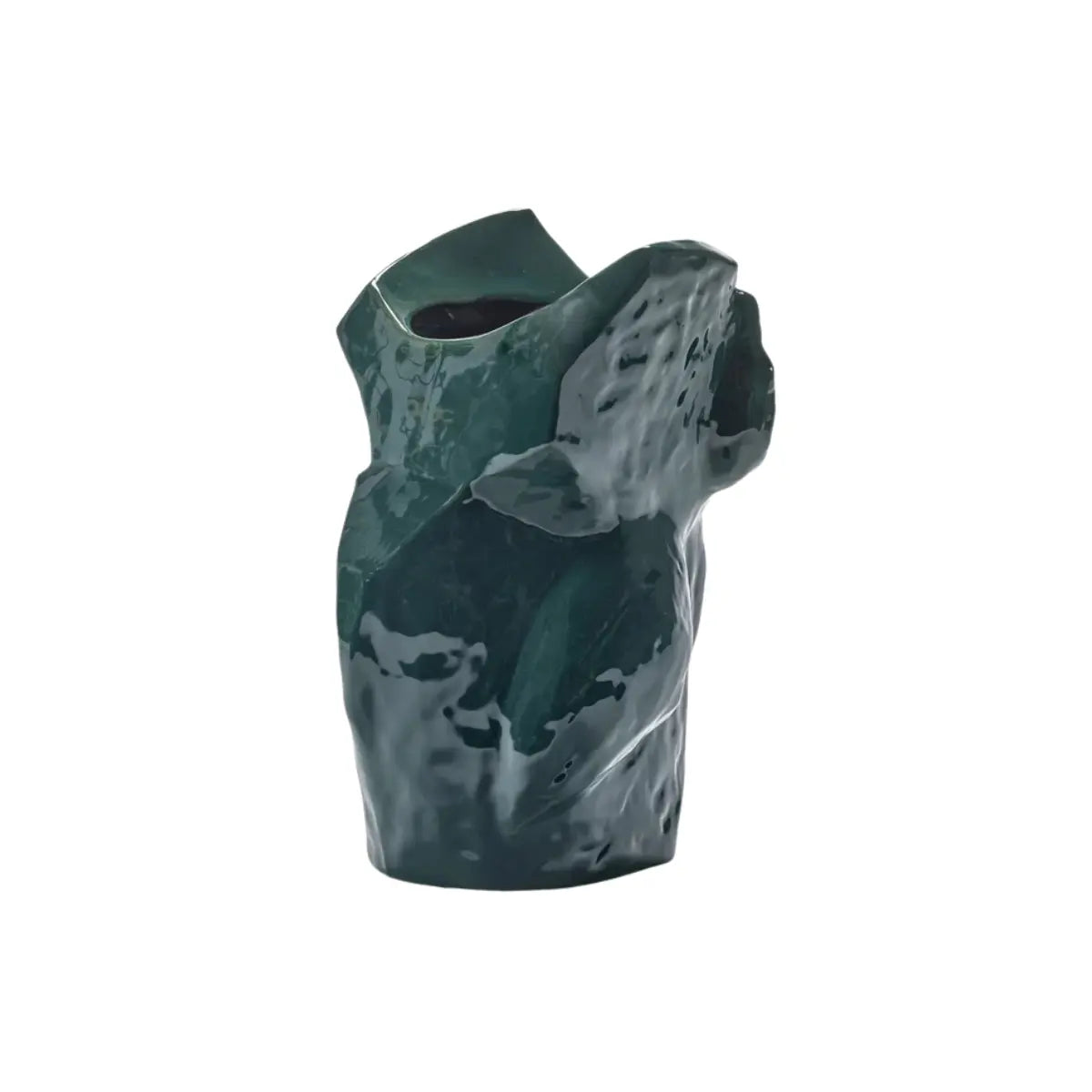 Vaso Gufo S After Midnight verde scuro in terracotta dipinta a mano – Marni x Serax